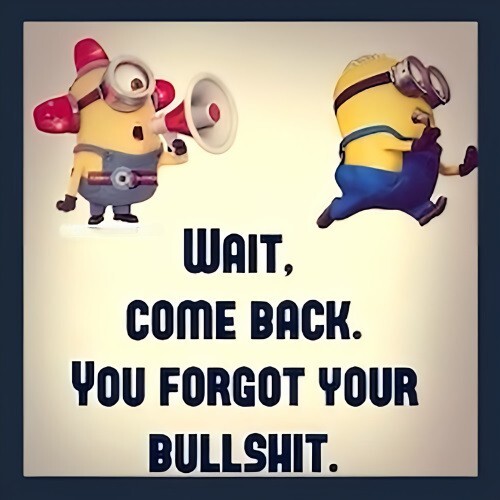 Wait you forgot your bullshit - your,